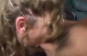 Blond porn floosie fucked wide of two