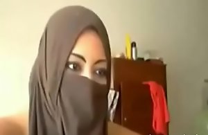Obese Arab GF plays with regard to her