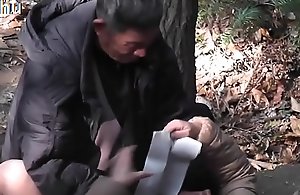 A woods not at home hard Asian sex of old man and