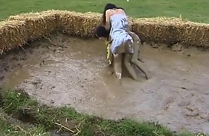 Mud wrestling/catfight