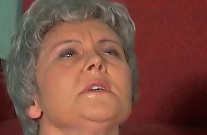 Granny rolls her eyes since a obese cock is stuck