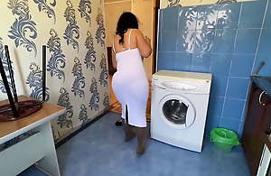 Big ass Mummy cleans up coupled with