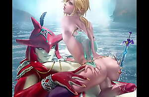 Sidon and Link hentai sex 2min