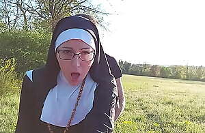 This nun gets her irritant brim near jizz before