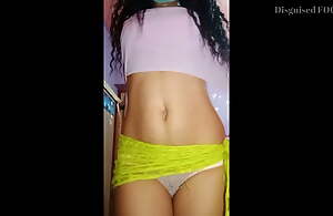 Sri Lankan girl bathroom strip Model
