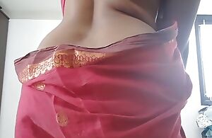 Swetha Desi tamil tie the knot saree strip take effect