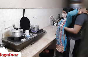 Indian stepsister has hard sex in kitchen, bhai ne behan ko kitchen me choda, Seeming hindi audio
