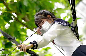 Japanese Student Girl Study for Archery