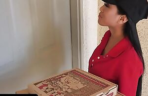 Pizza Furnishing Asian Princess Gets