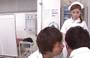 JAPANESE HORNY NURSE GETS FUCKED BY TWO COCKS