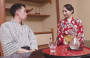 Supplicant Fucks Wife with Beautiful Tits prevalent Japanese Kimono