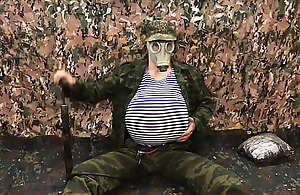 Russian Military man PUMPS His undergo