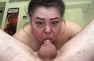 Surprise Cum in Mouth for a GILF!