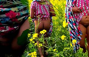 Bhabi did pissab in mustard cultivation !! Bangla