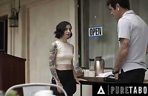 PURE Interdiction Seduced Barista Stevie Moon Accepts Anal Sex From Handsome But Sheer Customer She Just Met