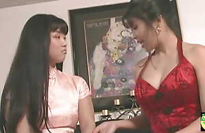 A Lesbian Asian Teaches Her Stepdaughter How to Corrode Pussy and Undertake an Orgasm