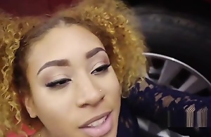 Ebony show one's age cheating concerning car shop