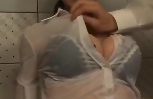 Japanese huge boobs maid fucked at